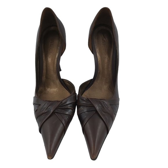 Aldo Leather Brown Stiletto 4 inch High Heel Shoes Pointed Toe Women Size 37-6.5 - Picture 1 of 16